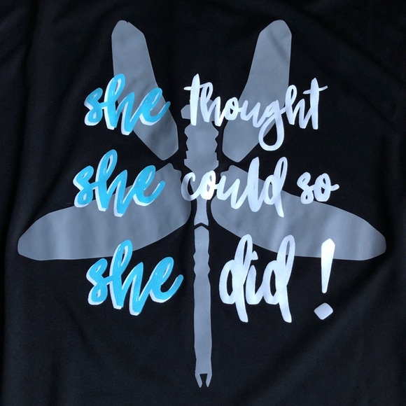 Performance Long Sleeve Tee Shirt SHE POWER MARATHON 1/4 Zip Large Black Women’s - Picture 4 of 16